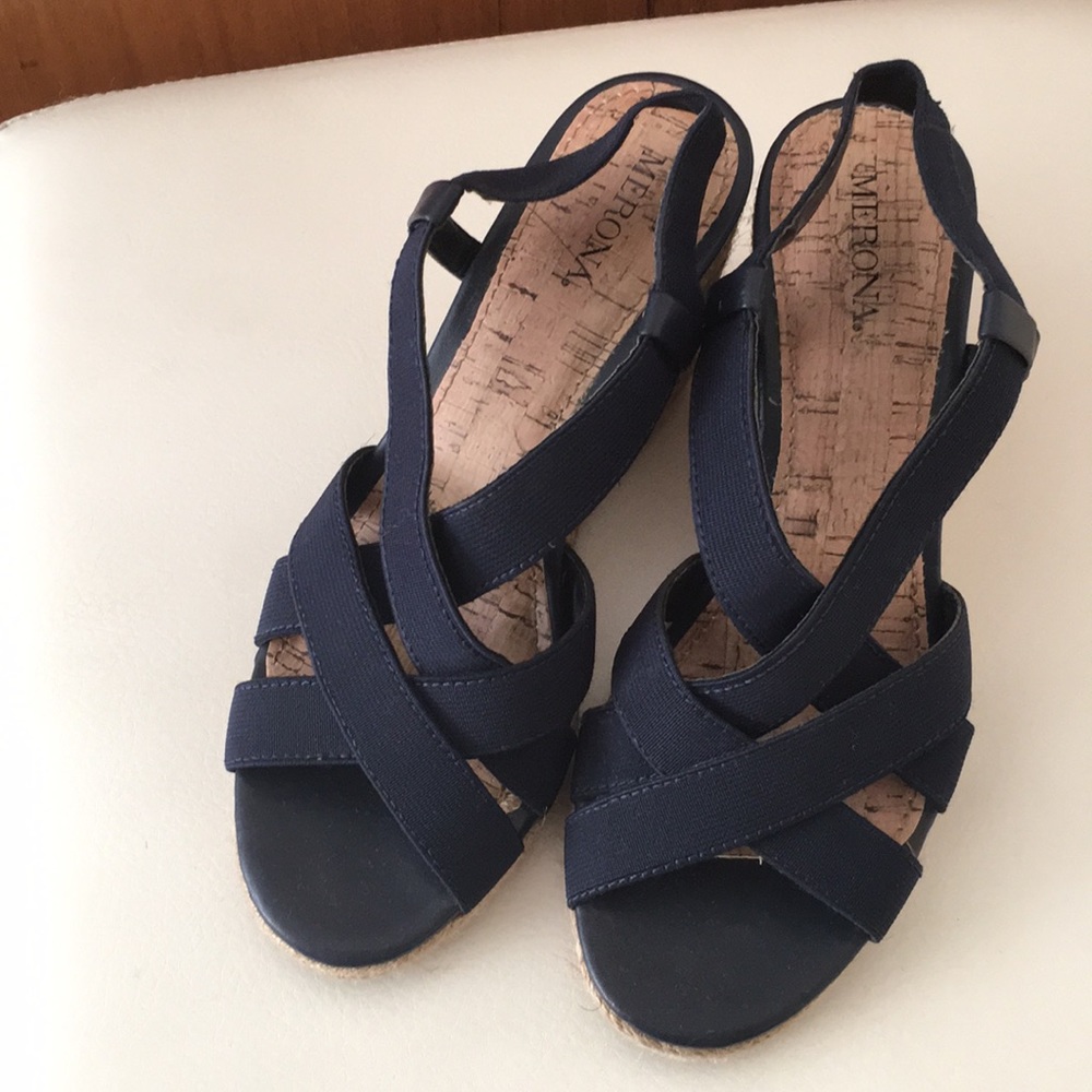 Navy blue wedges